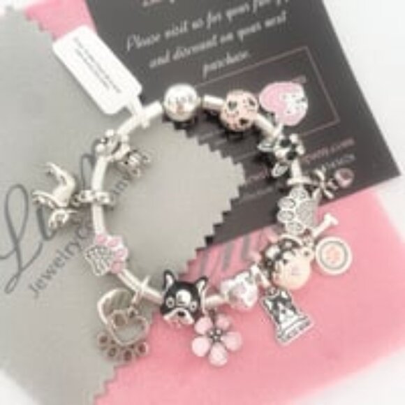 Linx Snake Chain Bracelet with French Bulldog - Picture 1 of 6
